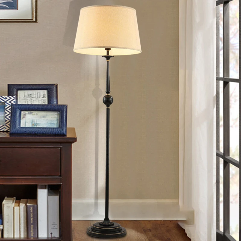 Американский минималистичный ArtMetal, тканевый напольный светодиодный светильник, прикроватный светильник для спальни, кабинета, гостиной, домашний декор, стоячий стол
