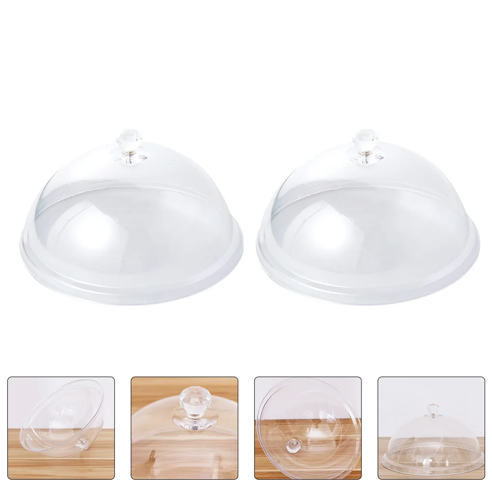 

Coverdome Acrylic Plate Pastry Melting Cake Cheese Dish Camping Umbrella Lid Steak Warmer Tray Platter Burger Tent Transparent