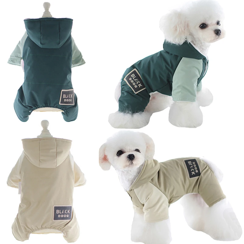

Winter Pet Clothes for Small Dogs Jumpsuit Warm Puppy Hoodie French Bulldog Chihuahua Costume Shih Tzu Pug Outfits Overalls