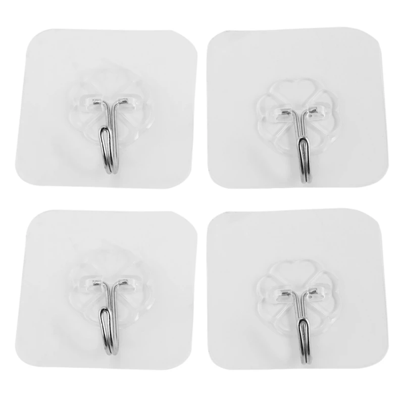 

Big Deal 4X Strong Transparent Suction Cup Sucker Wall Hooks Hanger For Kitchen Bathroom Home