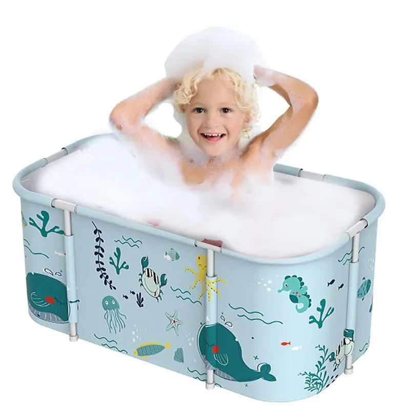 

Portable Bathtub Foldable Bath Tub Efficiently Maintaining Hot & Cold Temperature Bathroom Folding SPA Tub For Adults Boys And