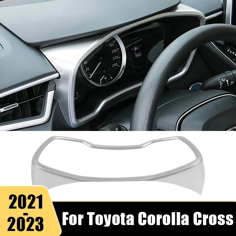 

ABS Car Dashboard Instrument Gauge Panel Cover Trim Stickers For Toyota Corolla Cross XG10 2021 2022 2023 Molding Accessories