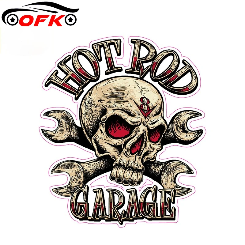 

Fashion Personality Car Stickers Hotrod Garage Skull PVC Decal Automobiles Motorcycles Accessories Waterprooof.