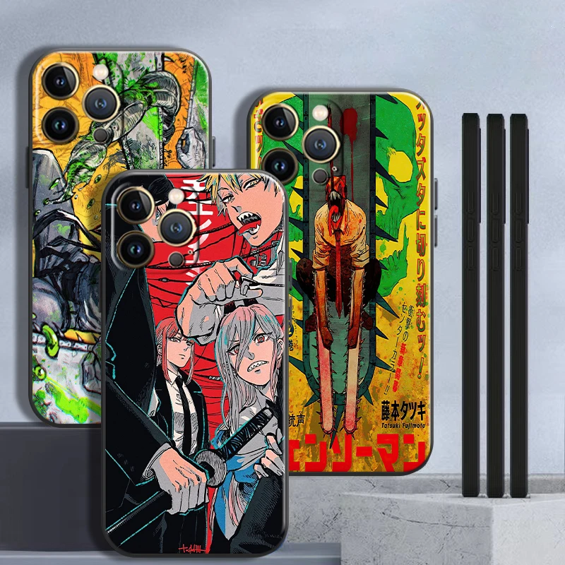 

Anime Chainsaw Man Pattern For iPhone 13 12 11 Pro Max Mini X XR XS Max 5 5s 6 6S 7 8 Plus Phone Case Back Coque Carcasa Funda