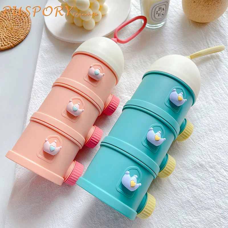 

Baby Food Storage Box Milk Powder Dispenser Portable Go Out Sealed Jar Newborn Dried Milk Feeding New Hot Sale Food Keep Box