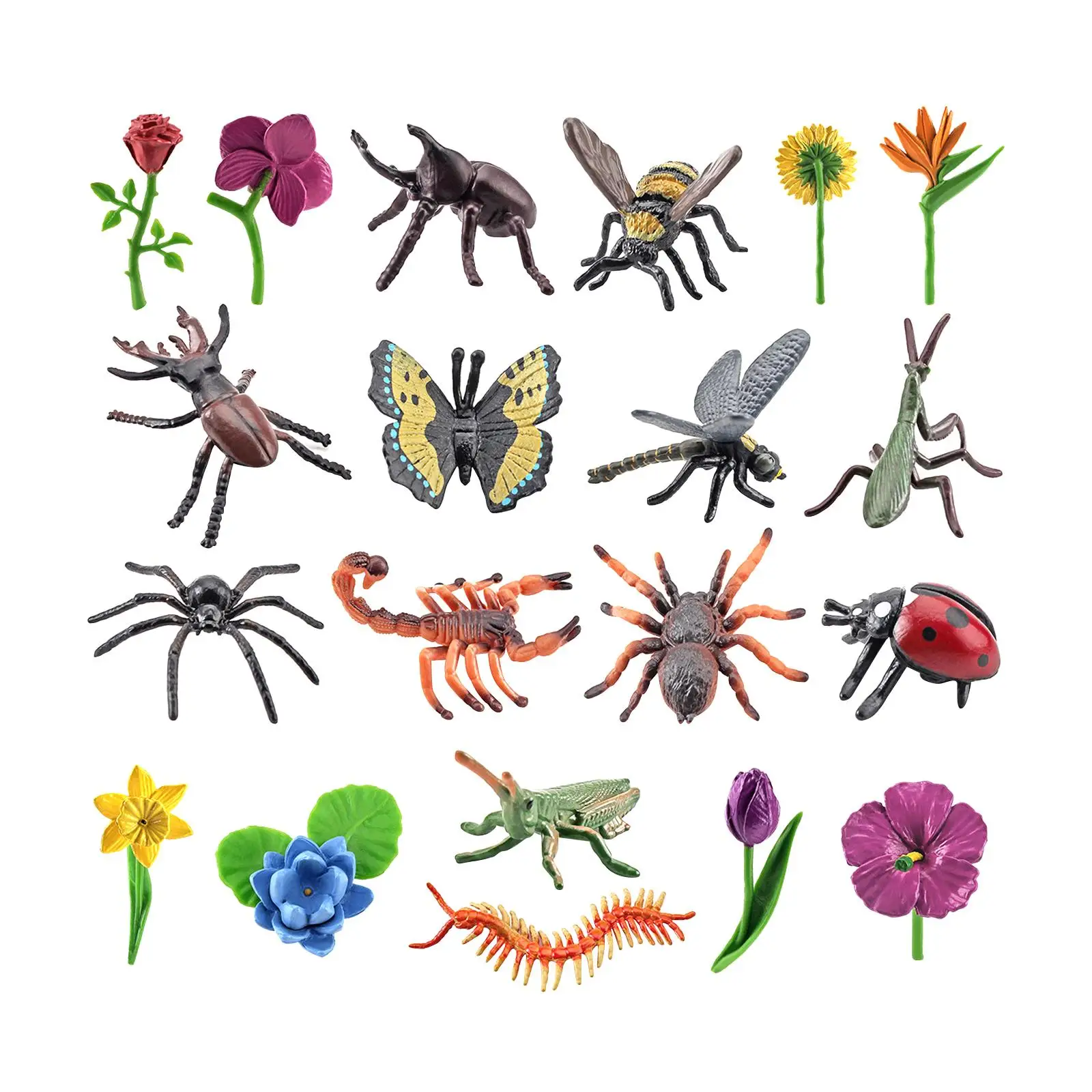 

20Pcs Lifelike Insect Toys Figures Model Kids Decorations Bug Toys Figurines