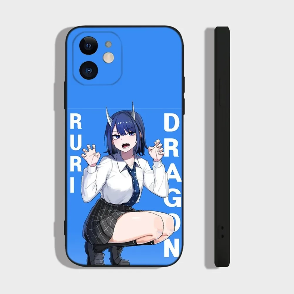 Anime Ruri Dragon Phone Case For iPhone 16 15 14 13 12 11 Plus Pro Max XR XS X 7 8 SE Mini Silicone Soft
