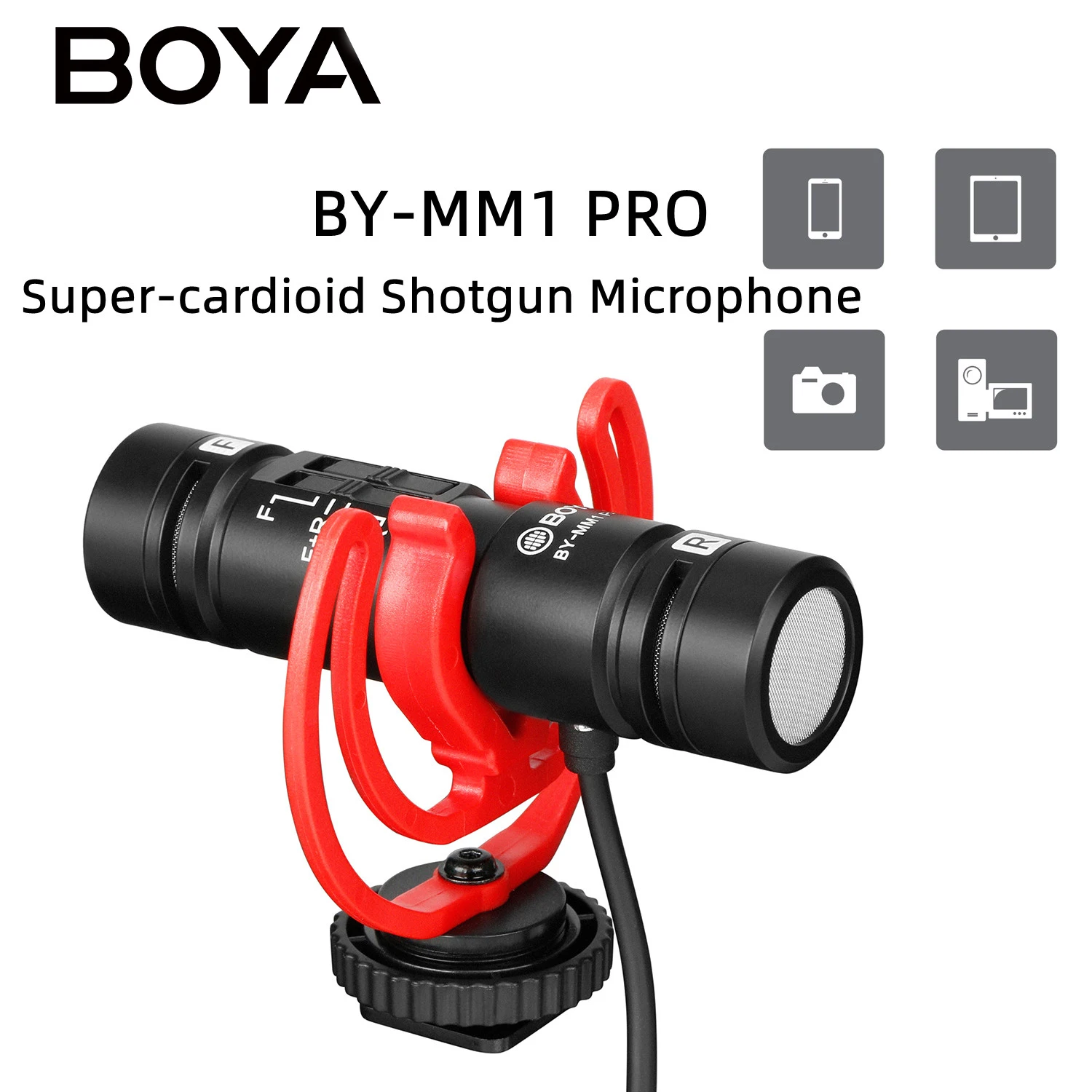 

BOYA BY-MM1 PRO Professional Shotgun Condenser Microphone for PC Mobile Tablets DSLR Youtube Streaming Blogger Mini Microfone