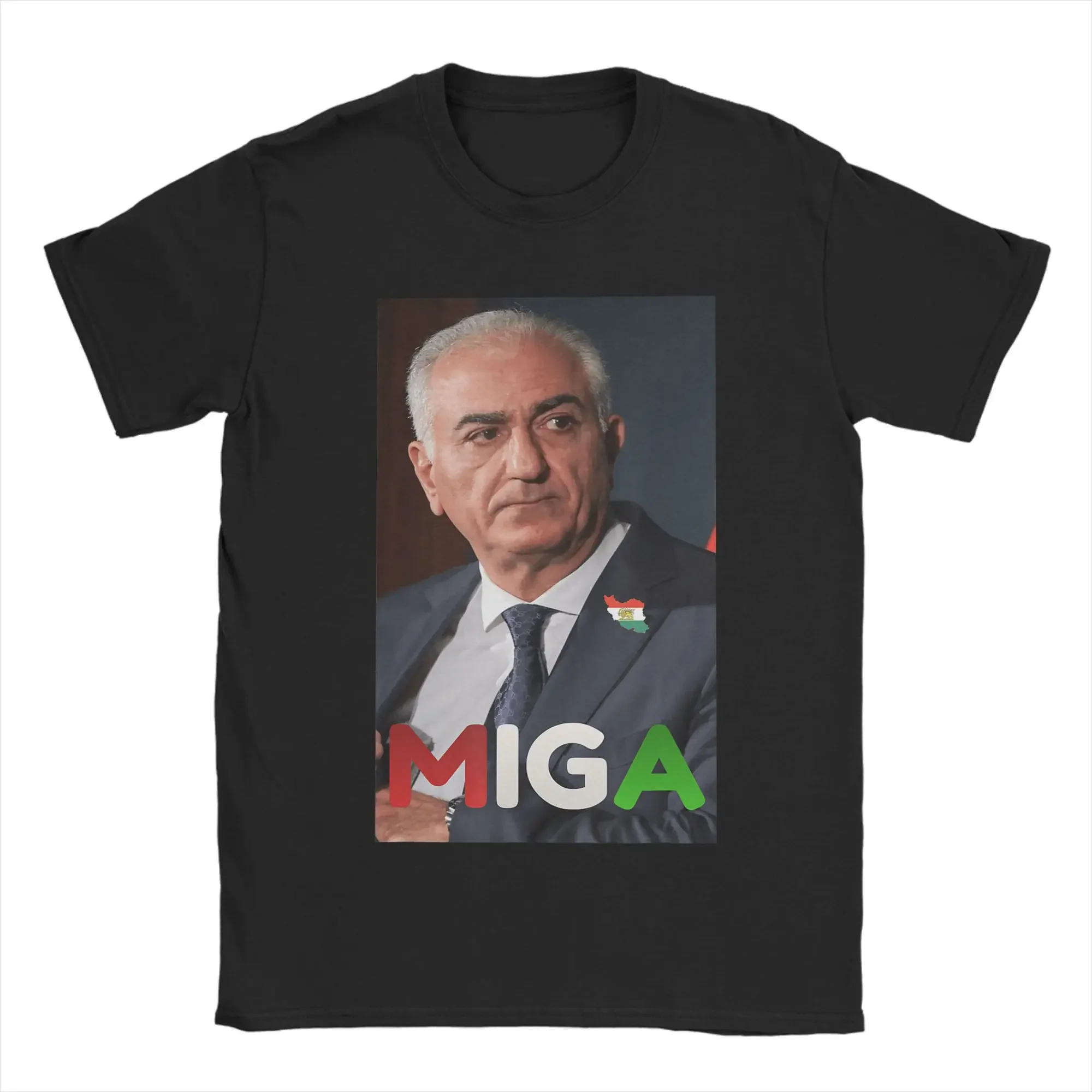 Фото Футболка The Kin Reza Pahlavi Iran Lion MIGA, летние модные футболки, мужские хлопковые футболки с круглым вырезом, топы больших размеров, топы с короткими рукавами №1