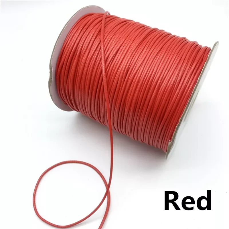 

0.5mm 0.8mm 1mm 1.5mm 2mm Waxed Cotton Cord Rope Waxed Thread Cord String Strap Necklace Rope For Jewelry Making