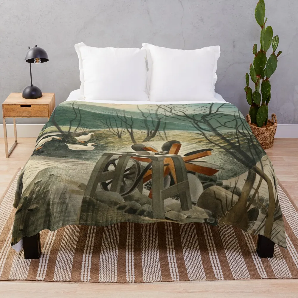 Эрик Войлиус Peintre Равильский могильбур sur bois произведение искусства Плед Одеяло