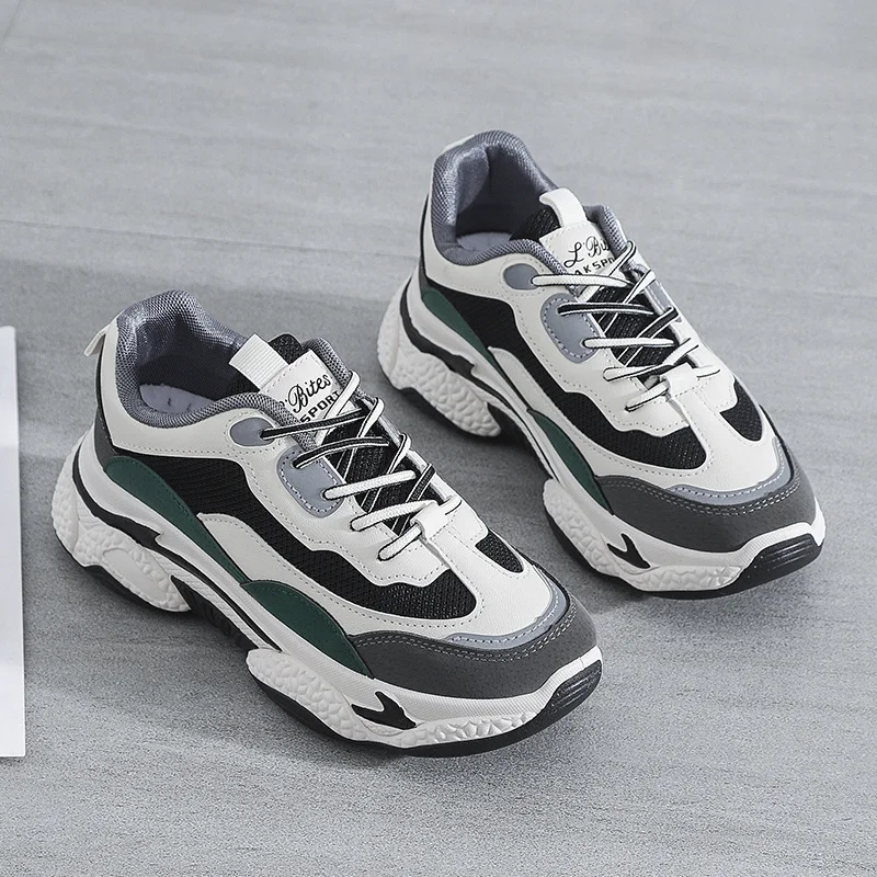 Кроссовки женские кожаные дышащие на плоской подошве белые Осень-зима 2022 | Обувь