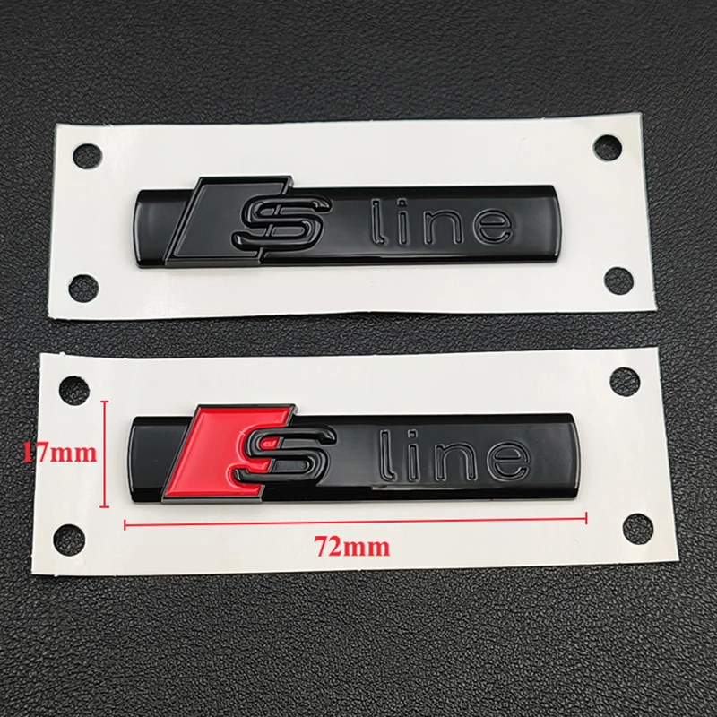 Фото 3D ABS Black Sline Logo S Line эмблема автомобильное крыло Badge для Audi A1 A3 A4 A5 A6 Q2 Q5 Q7 Q3 S3 S4 S6 TT S Line стикеры акриловые №3
