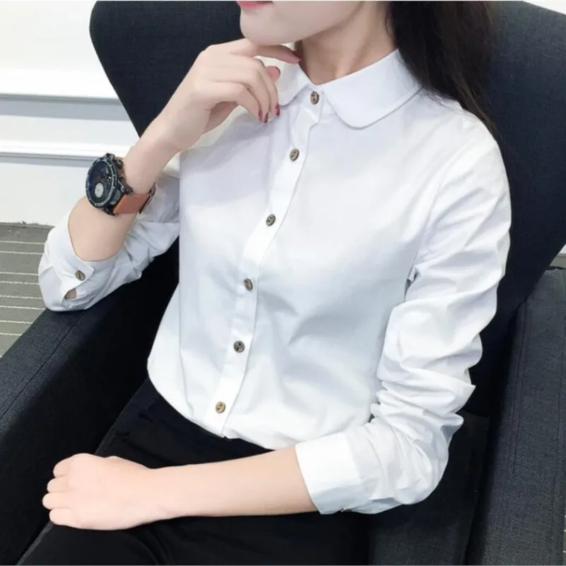 Блузка женская с длинным рукавом 100% хлопок на пуговицах