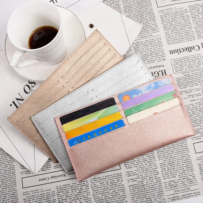 

2022 New Long Wallet Simple Versatile Women Open Multi-card Bag Thin Bank Card Cover