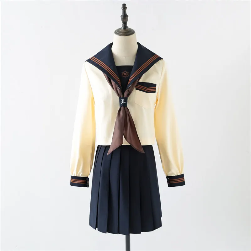 

Новинка 2022, косплей Униформа JK Cossky Anmie, взрослые девушки, школьная кофейная Студенческая Униформа с длинным рукавом Busuka для старшей школы