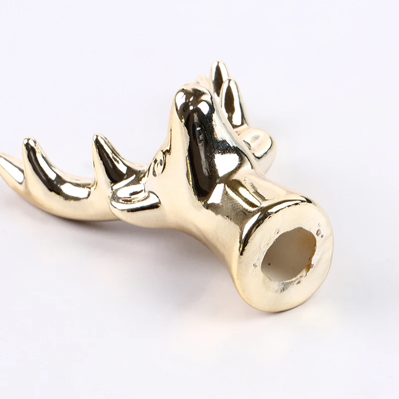 Керамический милый золотой слон голова оленя статуэтки подарок современная