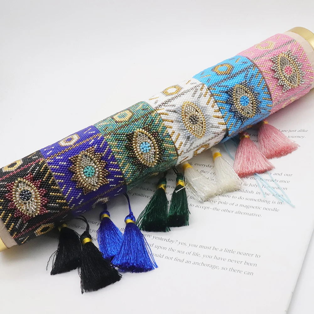 

New 3D Evil Eye Bracelet For Women 2022 Trendy Woven Bead Jewelry Pulsera Friendship Handmade Miyuki Bracelets