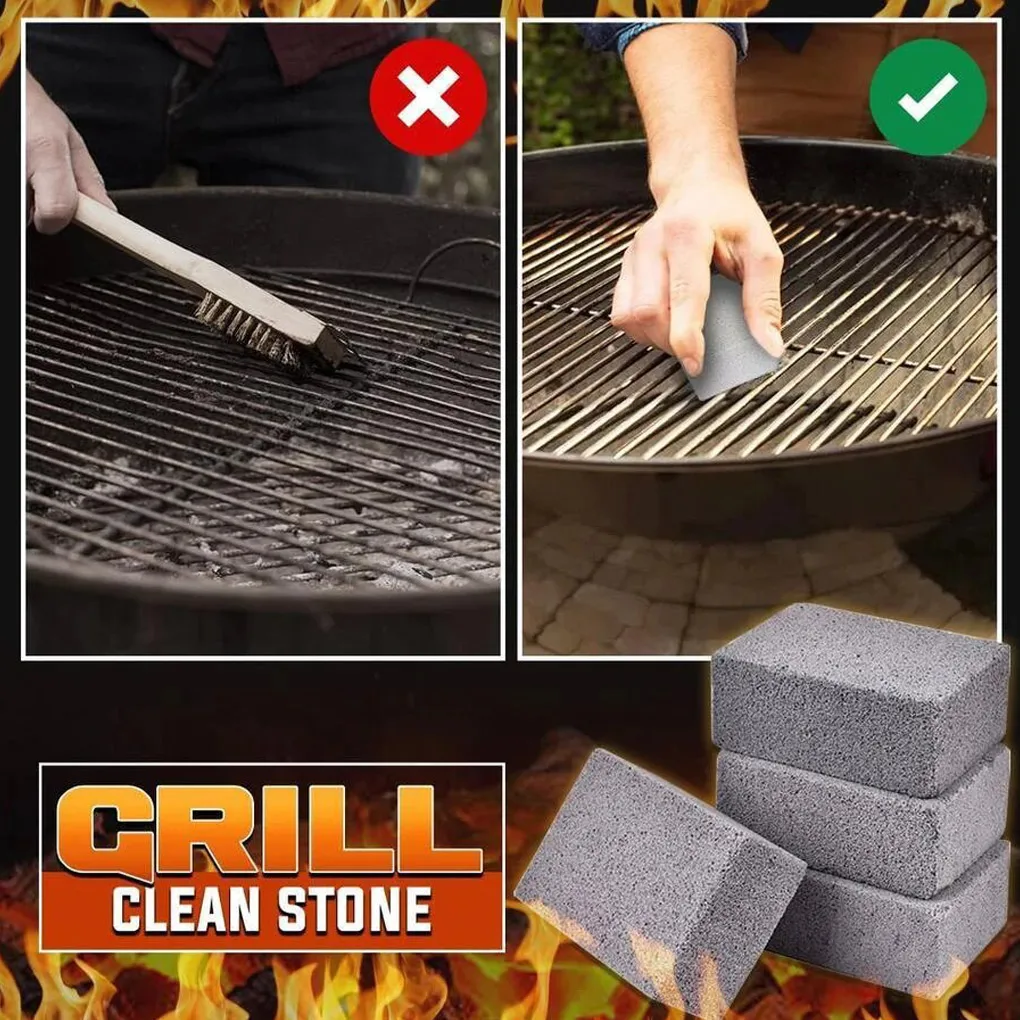 

1/2Pcs BBQ Grill Cleaning Brick Block Barbecue Cleaning Stone BBQ Racks Stains Grease Cleaner BBQ Tools Kitchen Decorate Gadgets