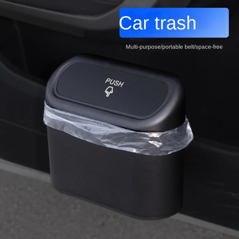 

Car Accessories Auto Acessories Pressing Type Plastic Square 1l Universal Car Door Car Trash Bin Panic Buying