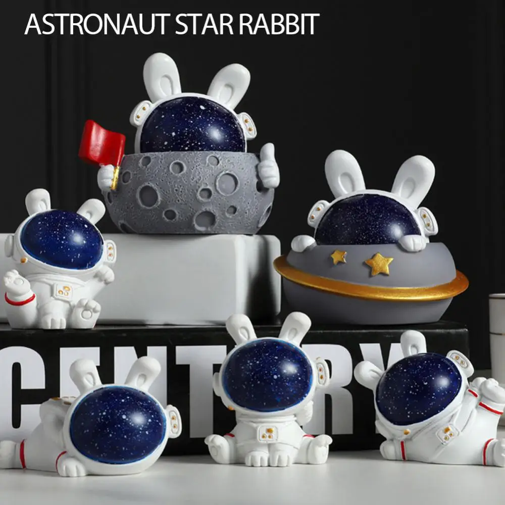 

9 Style Cute Rabbit Astronauts Decoration Miniature Creative Star Rabbit Space Astronauts Resin Crafts Ornaments Best Gift