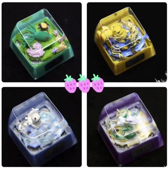 Механическая клавиатура с персонажем аниме Покемон прозрачная