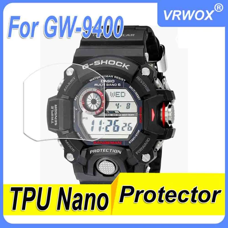 

Protector For Casio GW-9400 DW-6900 GW-7900 G9000 8900 9300 9200 5700 9052 WS220 TPU HD Clear Anti-Scratch Nano Screen Protector