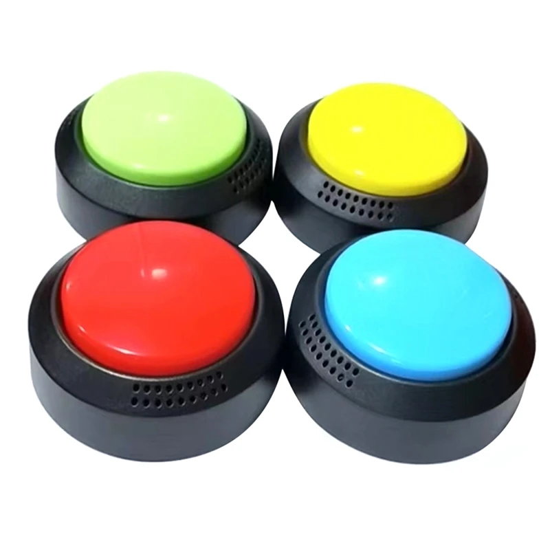 

4PCS Pet Squeeze Sound Box Music Box Pet Sound Box Dog Recordable Sound Button Party Supplies Button Buzzer Sounding Box