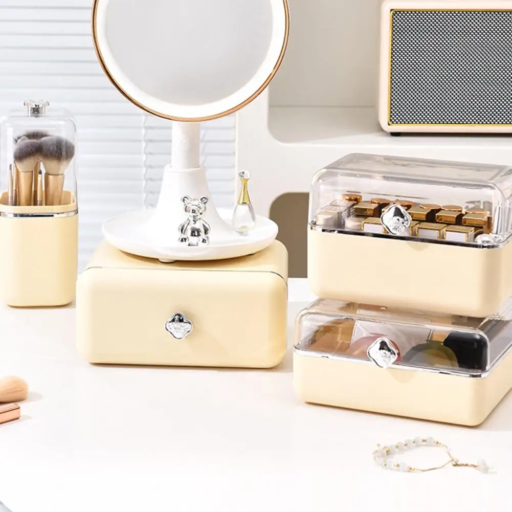 

Dust-free Storage Solution Efficient Acrylic Cosmetic Storage Box Dustproof Cover Space-saving Organizer Transparent Dust-proof