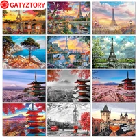 gatyztory 60x75cm oil painting by numbers handpainted picture drawing landscape coloring by numbers home decor artwork