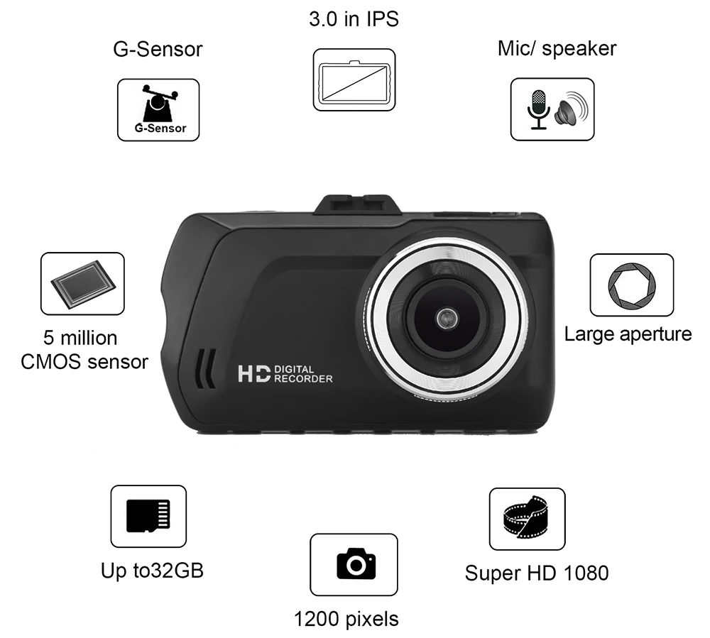 

Car DVR Full HD 1080P Dash Cam Auto Video Recorder Vehicle Parking Monitor Motion Detector Car Dash Camera Night Vision G-sensor