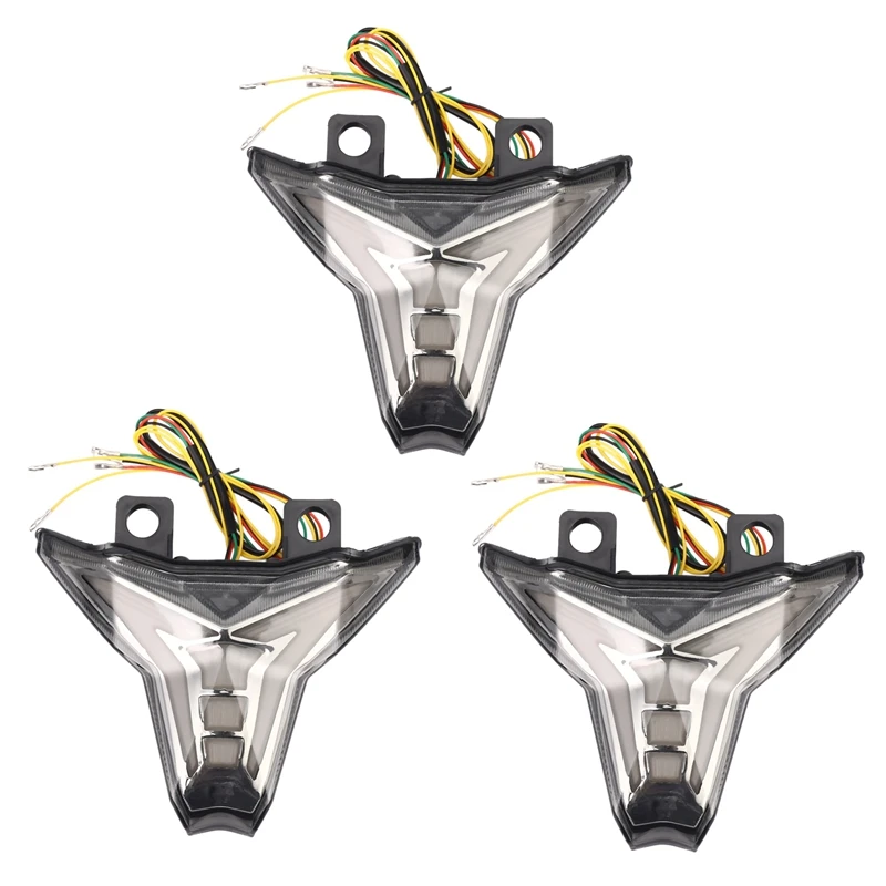 

3X Motorcycle LED Rear Lights Rear Brake Light Steering Signal Assembly for CQS Kawasaki 2014-2016 Z1000/2016 Zx10R