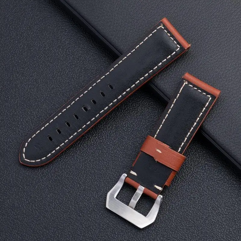 Ремешок BEFIA из натуральной кожи для Panerai мягкий плоский цветной винтажный браслет