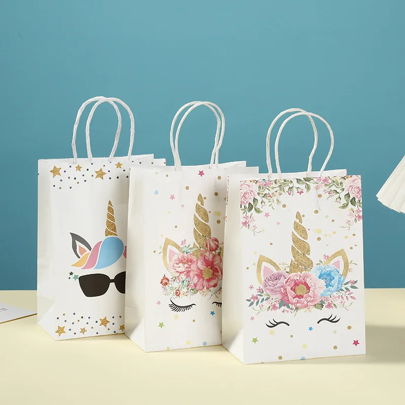 Gift Bag Unicorn Birthday Party Gift Wrapping Bag Of Sweet Birthday Party Decoration Supplies Tc247a