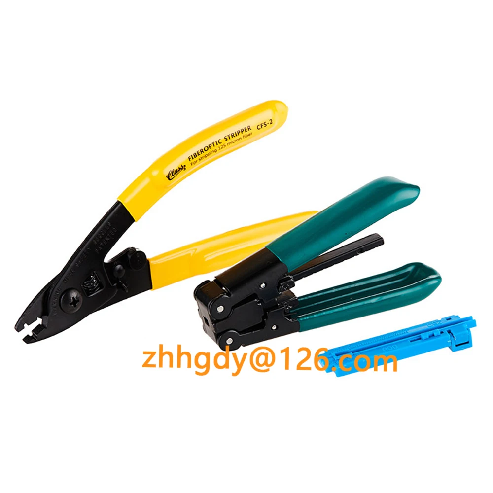 Fiber Optic Tools Kits 9 in 1 FTTH Fiber Optic Tool Bag +Fiber Stripper+ fc-6s Fiber Cleaver+ Miller+10PCS SC UPC Fast Connector