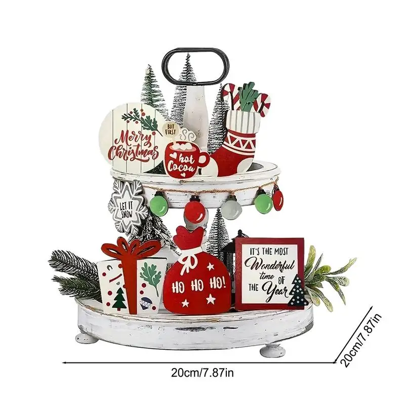 Поднос для рождественских украшений лоток хранения подарков рождественский