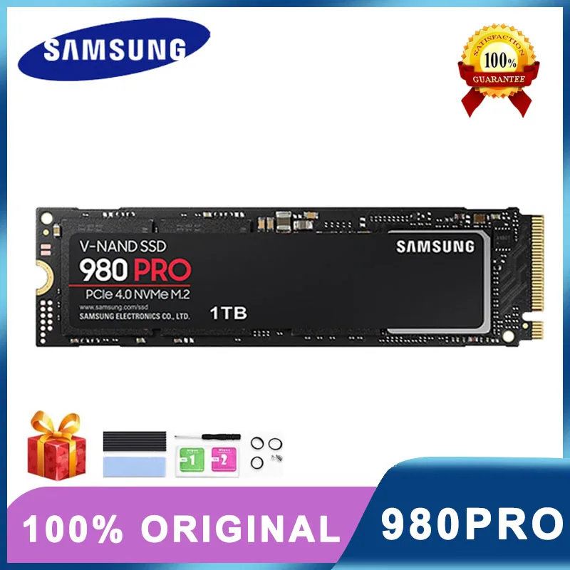 Samsung 980 pro ssd 500gb 1tb 2tb m.2 2280 nvme pcie gen 4.0x4 disco rígido de estado sólido interno para computador portátil ps