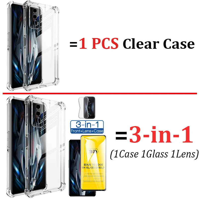 fundacoquecapa poco f4 gt f3 casetransparent phone case glass for poco x3 pro case pocox3 nfc airbag anti shock protective cover on poco x 4 pro
