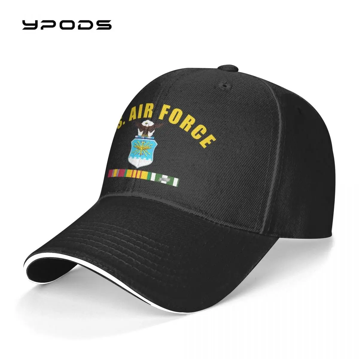 

U.S With Crest And Vietnam Veteran Ribbons Baseball Hat Unisex Adjustable Baseball Caps Hats For Men And Women