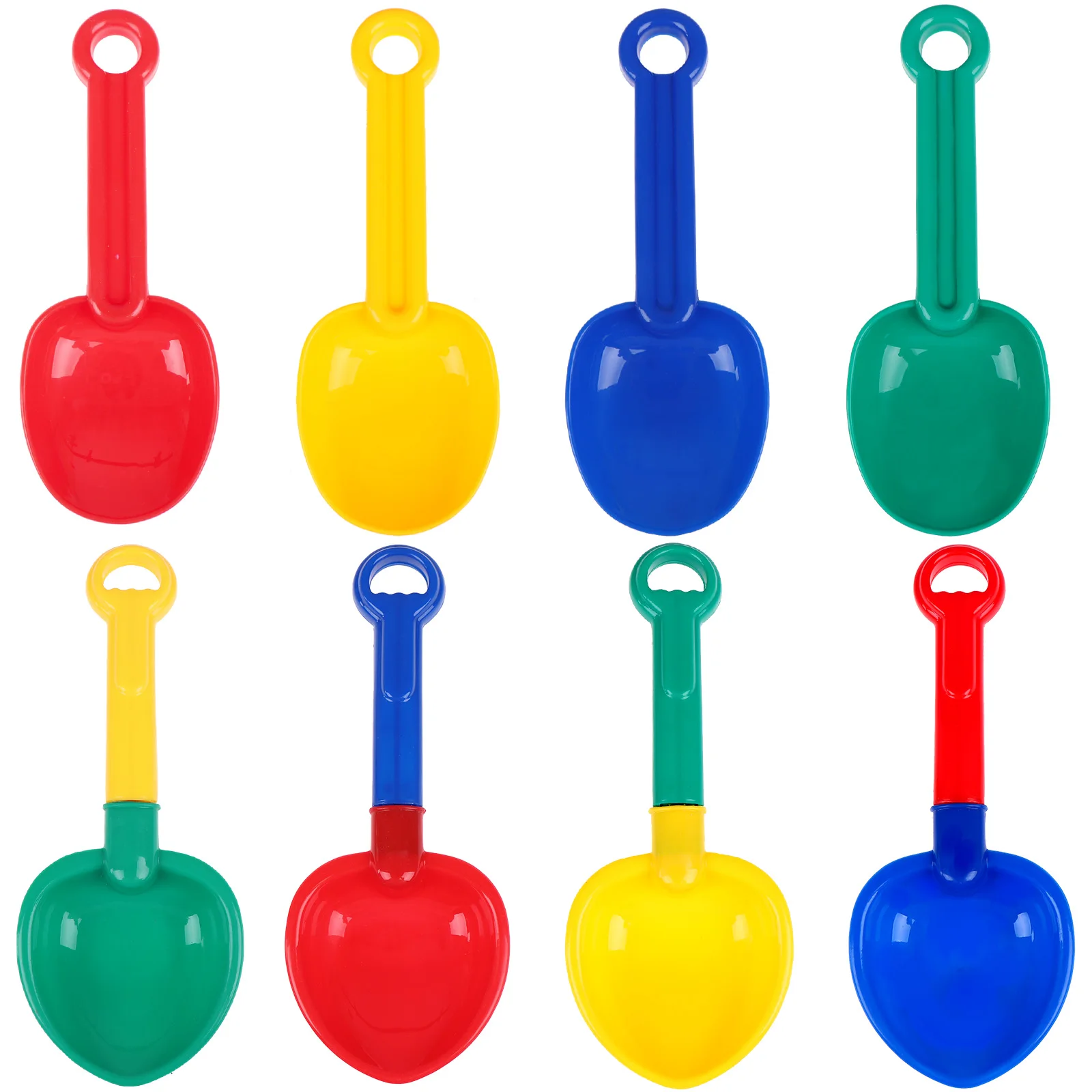 

8 Pieces Kids Sand Toy Sand Beach Shovels Plastic Sand Scoop Shovels Beach Toys