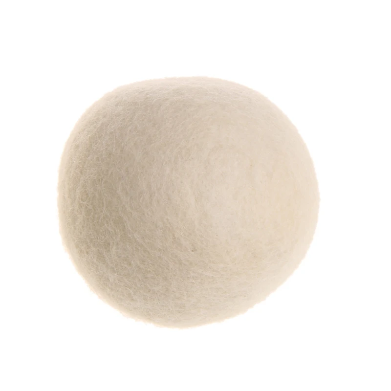 

1 x 7cm Wool Dryer Balls Drying Fabric Softer Luandry Home Washing White P15F