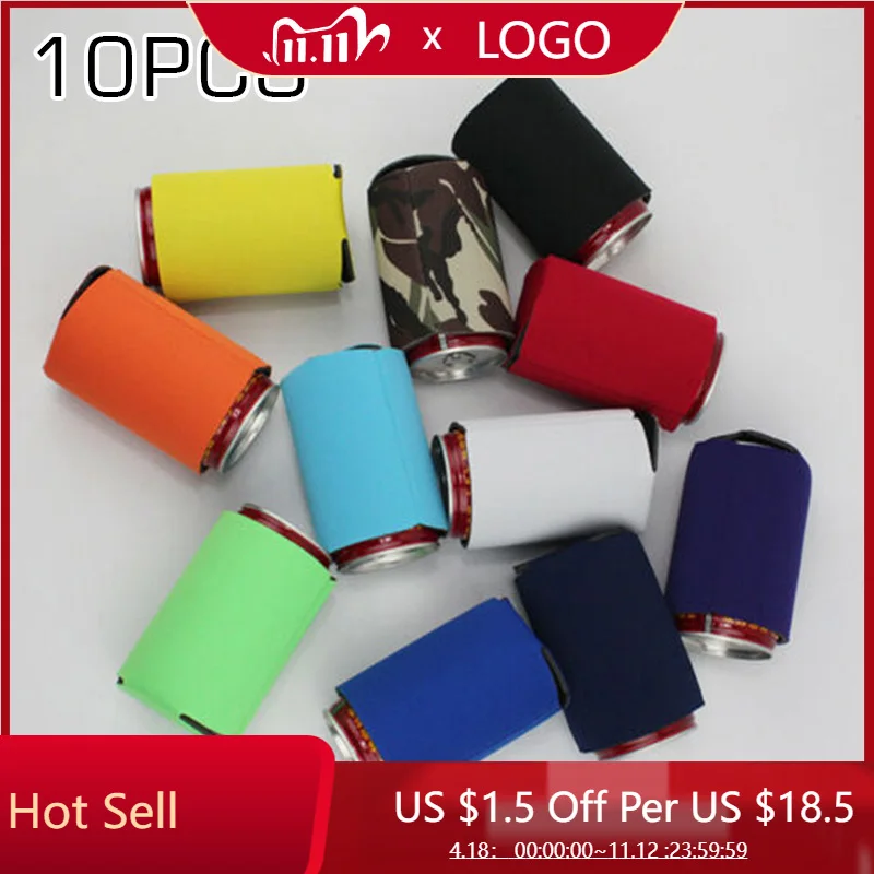 

10pcs Cup sleeve 13*10CM Camping Beer Cola Can Water Bottle Holder Neoprene Heat Insulation Party Wedding Birthday