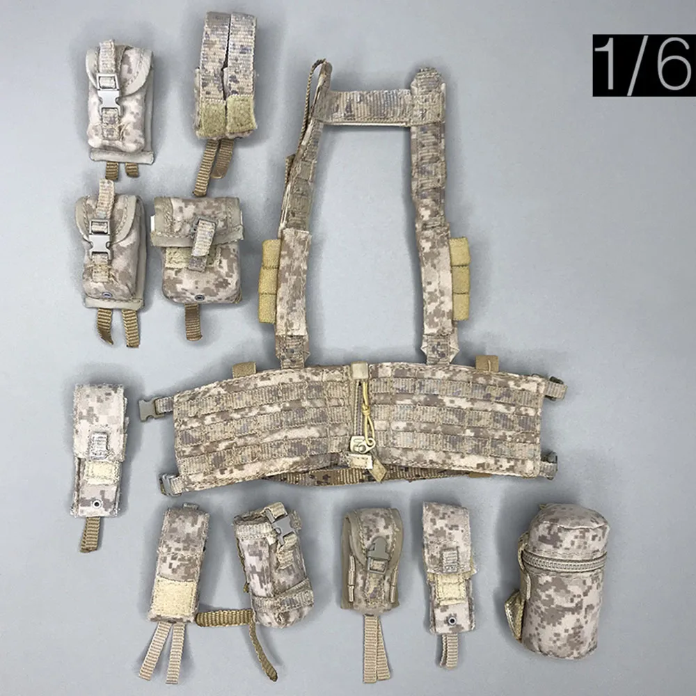 

1/6th Soldierstory SS109 Special Army Snow Seal NSW Marksman Chest Hanging Vest Bags Model For 12inch Action Doll Collectable