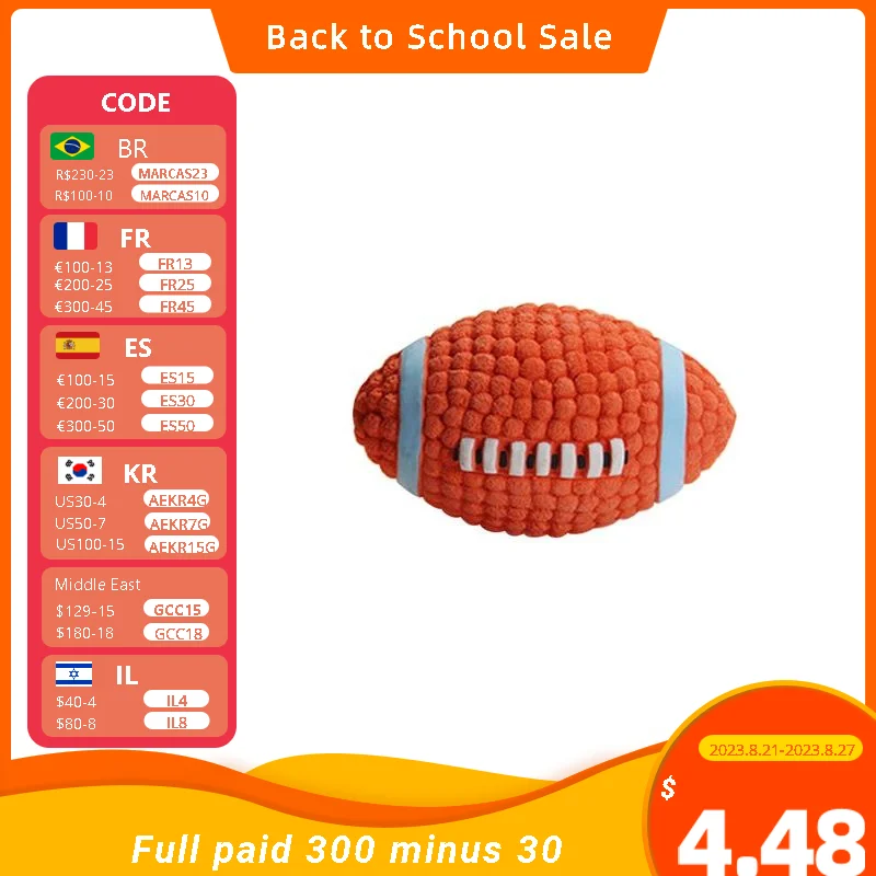 

Teeth Cleaning Fun Relieve Stress Tennis Football Dental Care Dog Toy Ball Pet Supply Chewing Playing Squeaky Sound Interactive