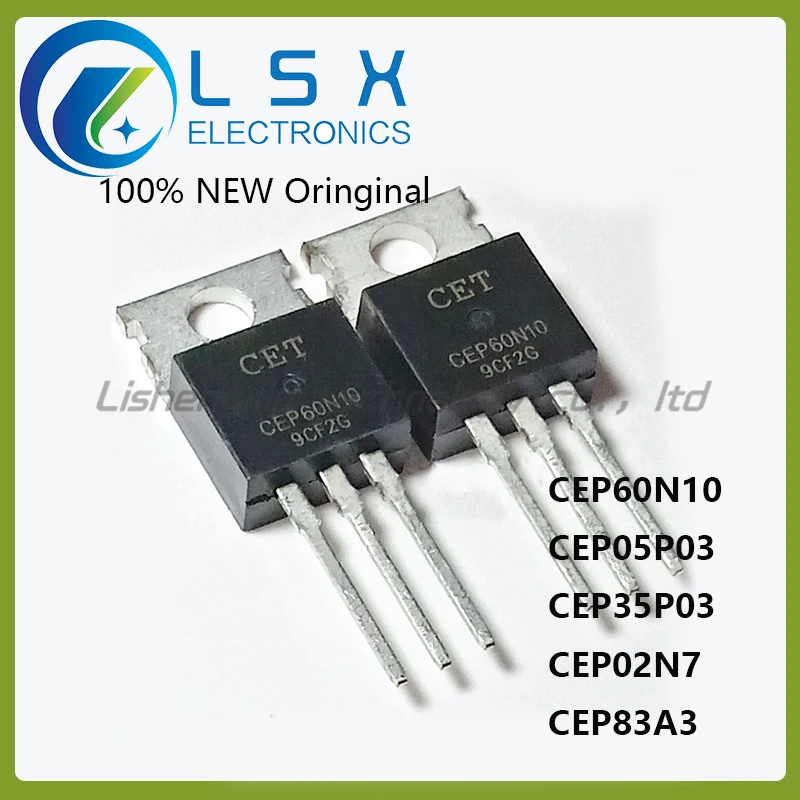 

New/5pcs CEP60N10 CEP05P03 CEP35P03 CEP02N7 CEP83A3 TO-220 Original On st ock