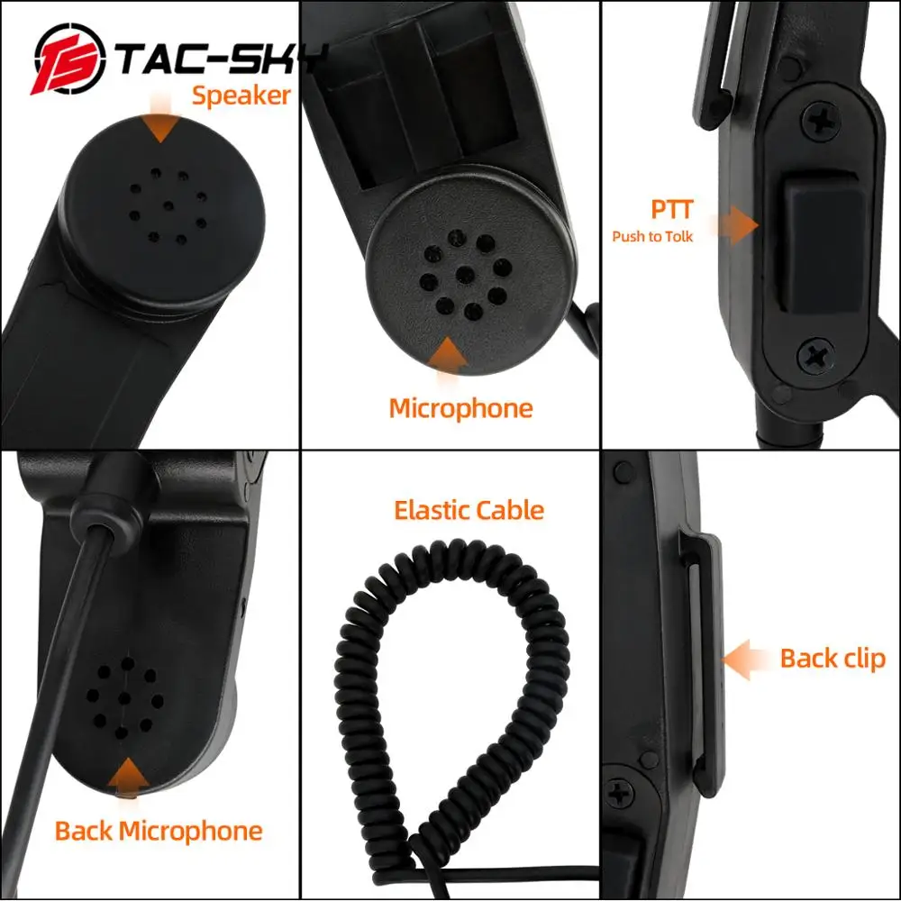 TS TAC-SKY Dummy Dummy Case 6 Pin PTT PRC PTT H250 PTT Tactical PRC/AN 148 152 152A Walkie Talkie and Tactical PRC U283