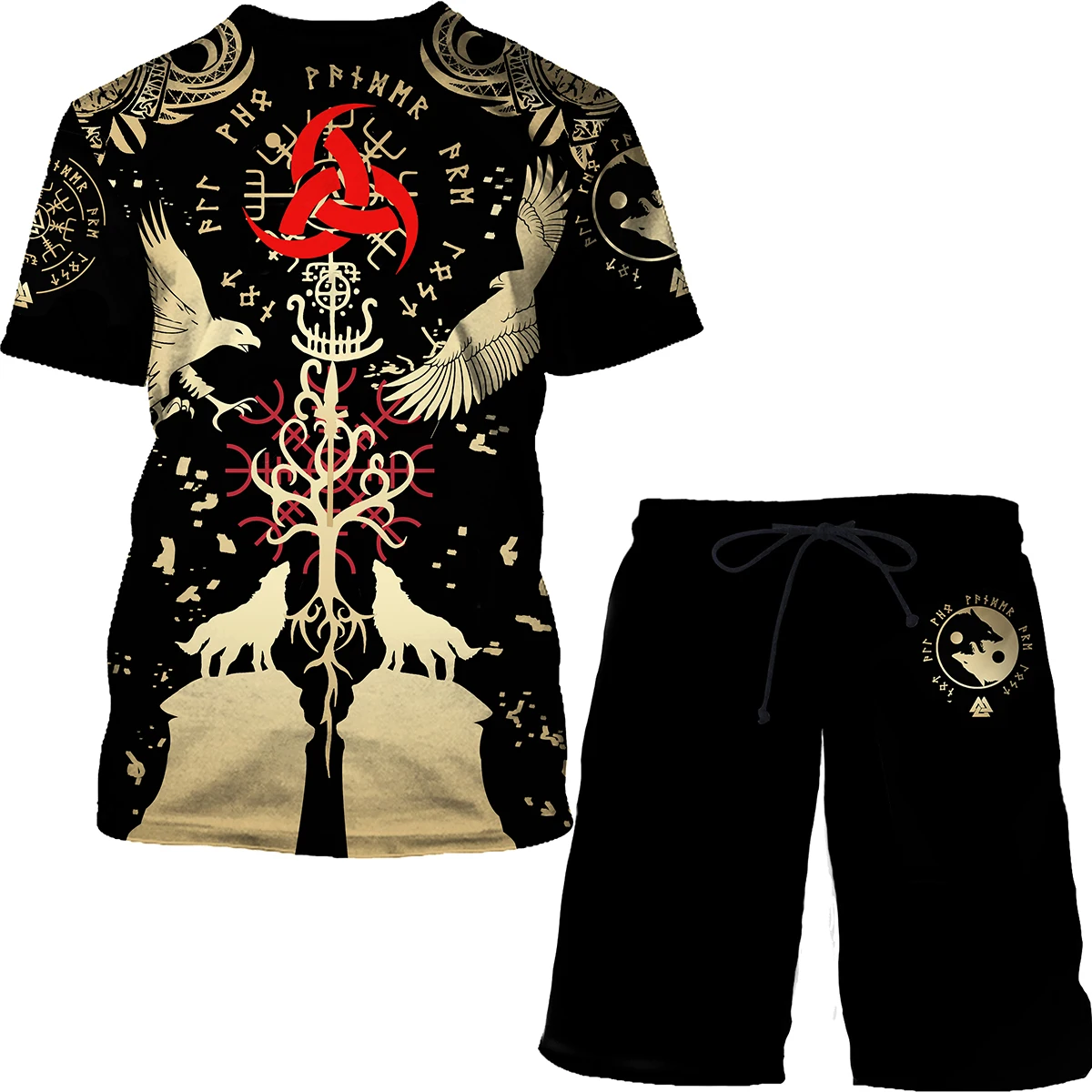 Men Summer Casual Tracksuit 2 Pieces  T-Shirt Shorts Set Male Fashion Outfit Popular Jogging Suit SportswearClothingr Hot Sale