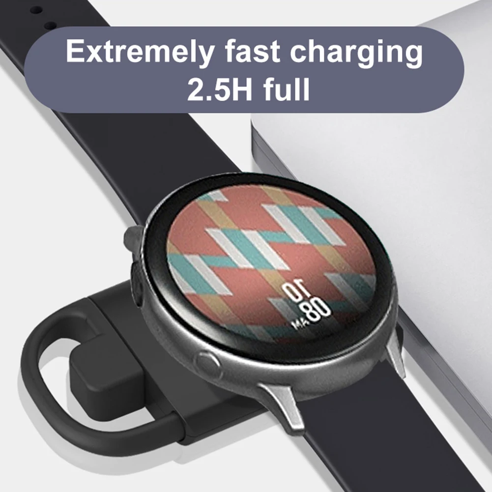 Base de carga magnética inalámbrica USB tipo C para Samsung Galaxy Watch3/4 active1/2, cargador de reloj para viaje de oficina en casa 3