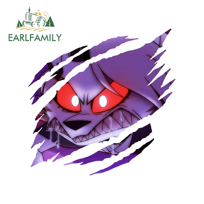 

EARLFAMILY мультфильм Crack Loona красные глаза автомобильные наклейки оригинальные отрывные окна ящик для инструментов наклейка водостойкий багаж автомобильные аксессуары