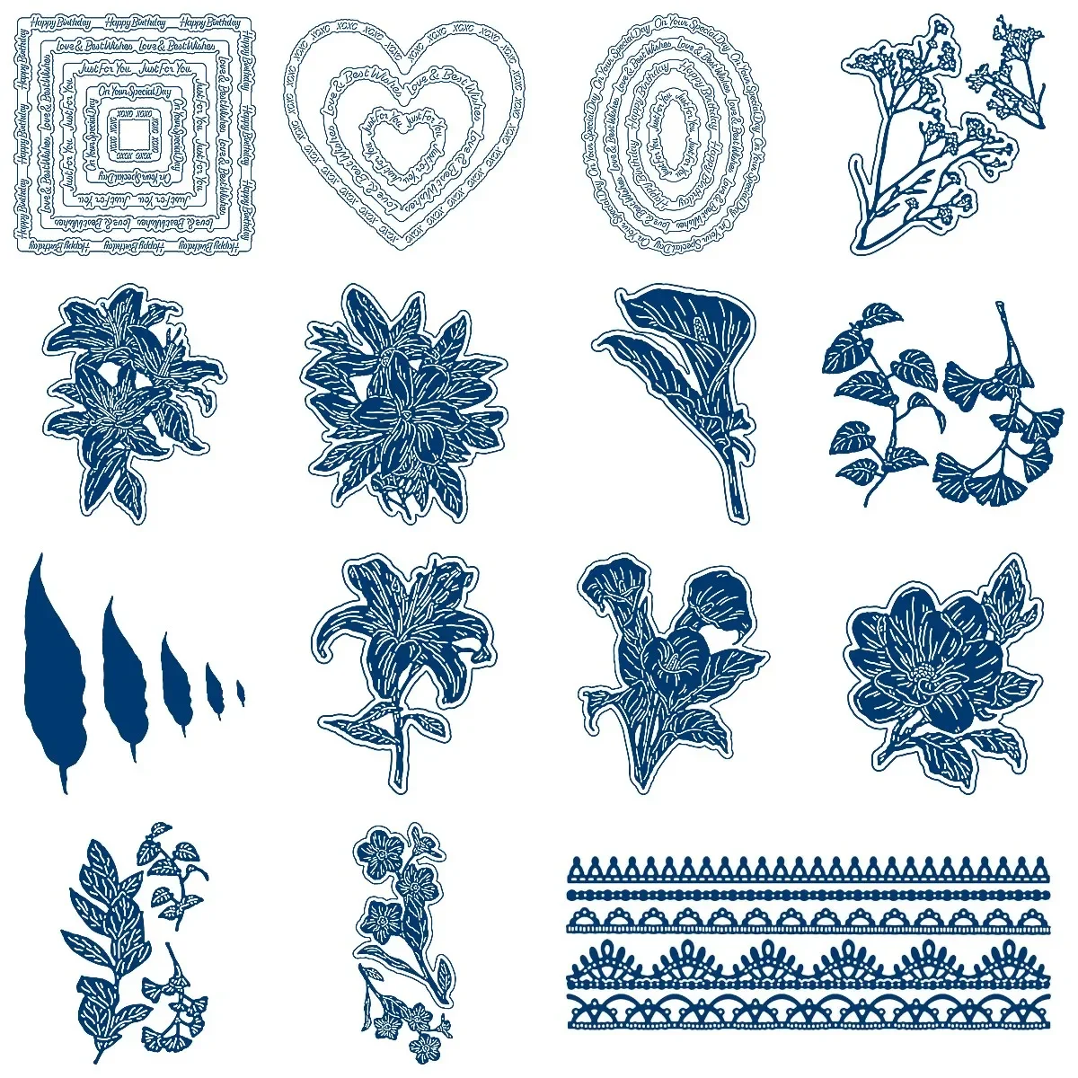 Мир Лилия Великолепная зелень 2024 новые металлические пресс-формы для сделай сам